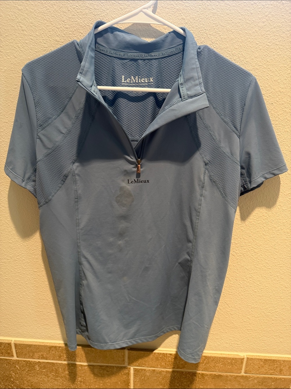 LeMieux Girls' Short Sleeve Performance Tee in Slate Blue